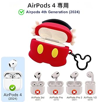 Amazon | ミッキー耳 Air pods4用ケース Airpods 第4世代 ケース